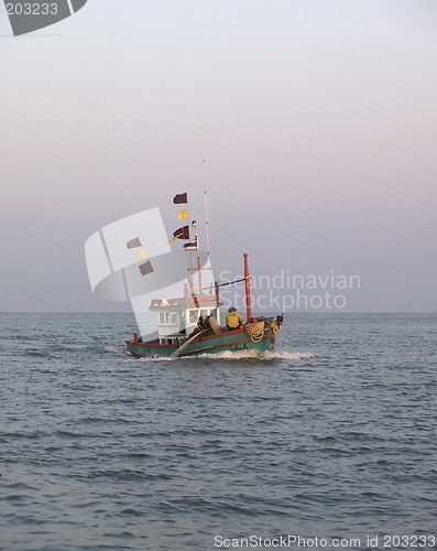 Image of Fishing boat in the morning