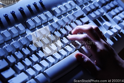 Image of Typing on keyboard