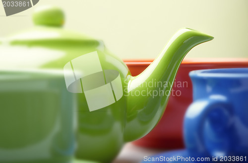 Image of Teapot with cups