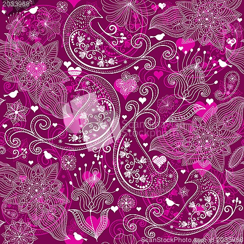 Image of Valentine vinous repeating pattern