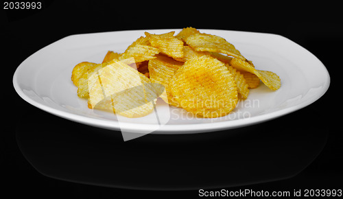 Image of Potato chips on a plate