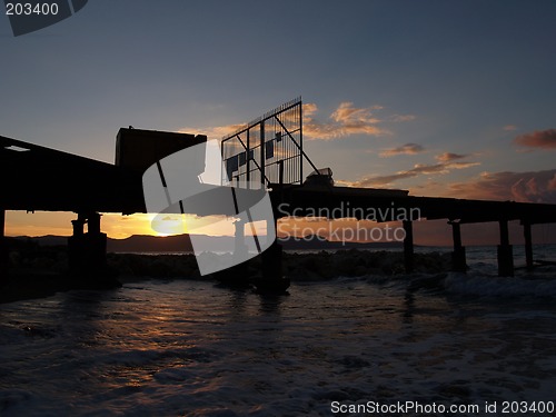 Image of Sunset Under Dock