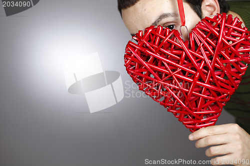 Image of Hand made red heart