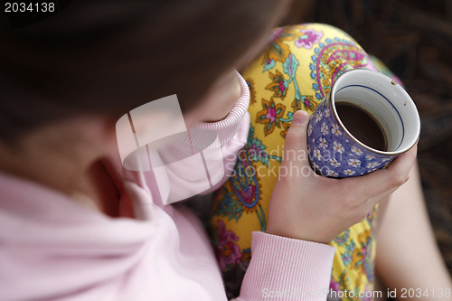 Image of Woman with cofee