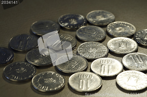 Image of Close up photo of coins