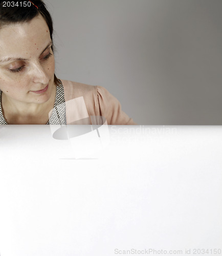 Image of Holding a banner