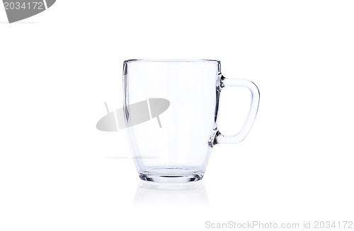 Image of Glass cup isolated on white