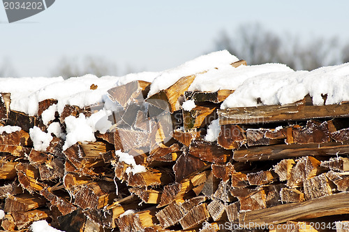 Image of fuel-wood in wintertime