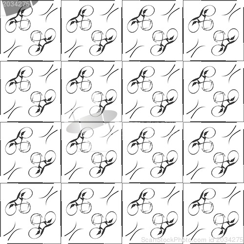 Image of Monochrome seamless pattern background texture
