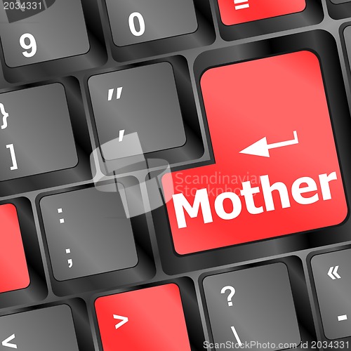 Image of mother keyboard button on computer pc