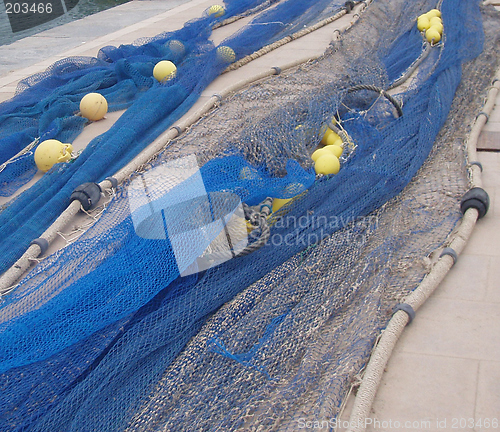 Image of Blue fishing nets