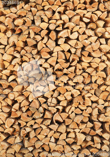 Image of Birch firewood vertical background