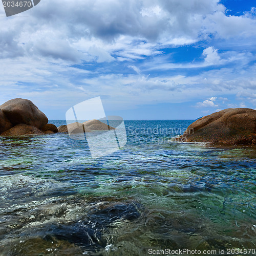 Image of Tropical ocean coast. Thailand, Phuket, Karon.