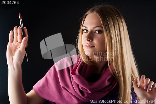 Image of Pretty female painter