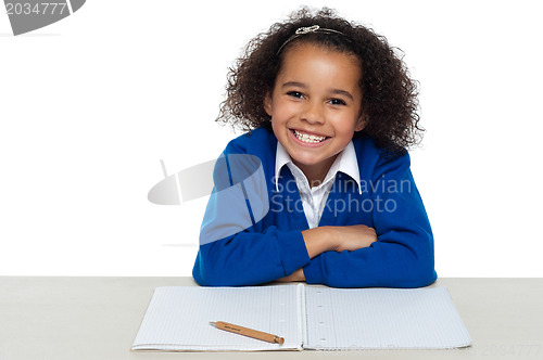 Image of Enthusiastic student paying attention in the class