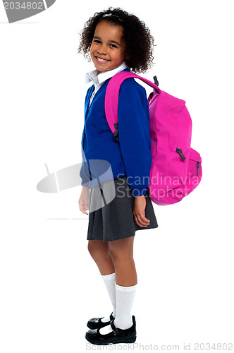 Image of Curly haired elementary school girl