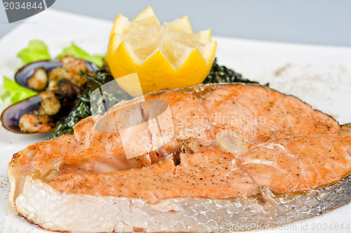 Image of salmon steak