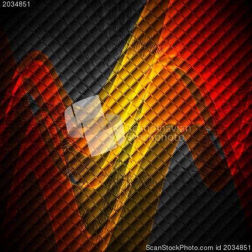 Image of Orange waves on dark backdrop