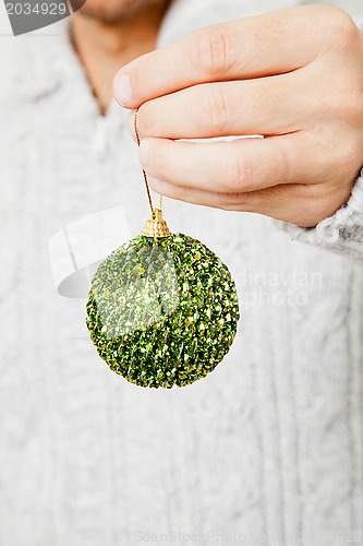 Image of Green Christmas bauble