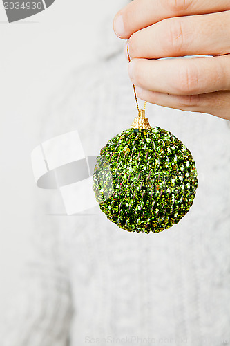 Image of Green Christmas bauble