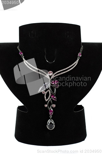 Image of necklace with pendants and earrings