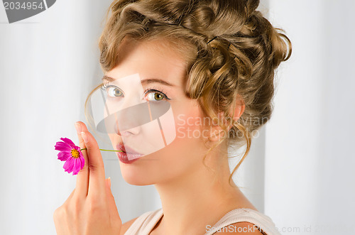 Image of beauty woman closeup portrait