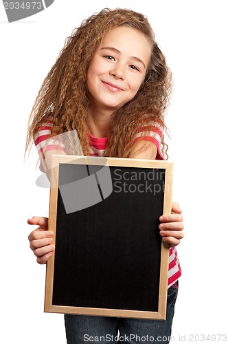 Image of Girl with blackboard