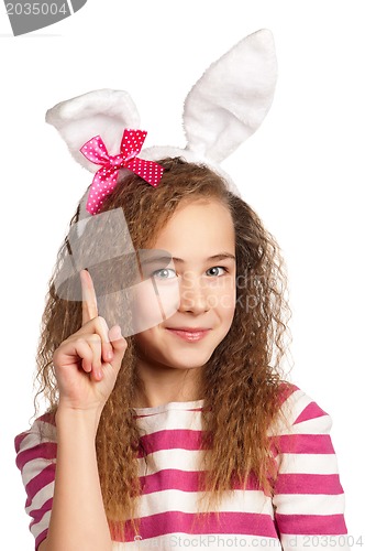 Image of Girl with bunny ears
