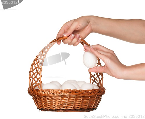 Image of Basket with eggs