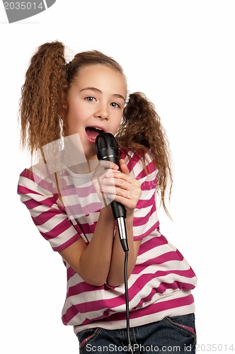 Image of Girl with microphone