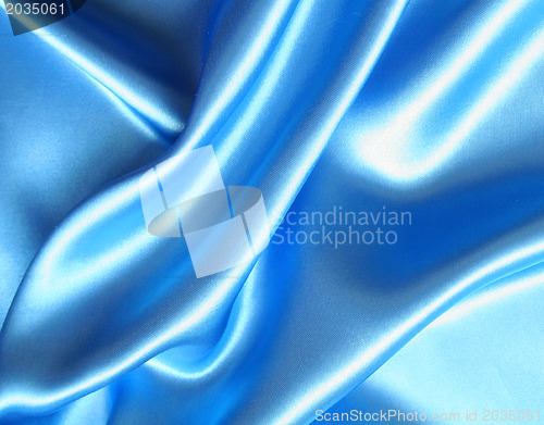 Image of Smooth elegant blue silk 