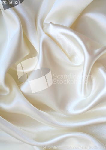 Image of Smooth elegant white silk as background