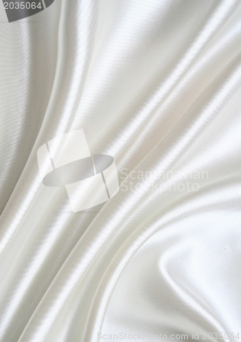 Image of Smooth elegant white silk as background