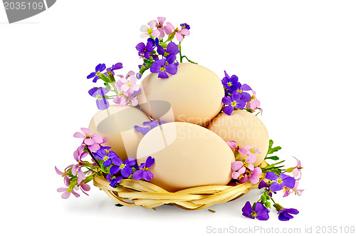 Image of Eggs with flowers