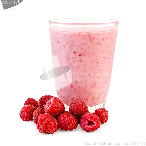 Image of Milkshake with raspberries