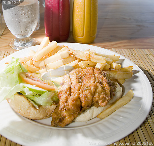 Image of flying fish sandwich Caribbean style Barbados