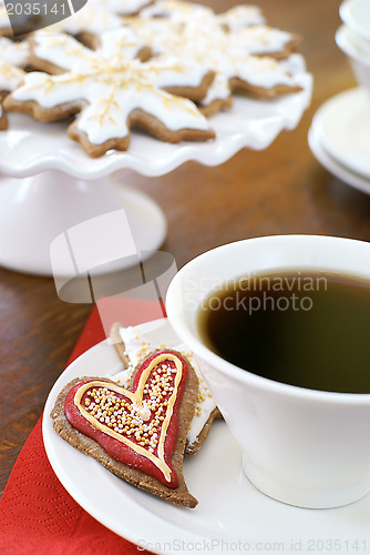 Image of Gingerbread cookies and coffee 