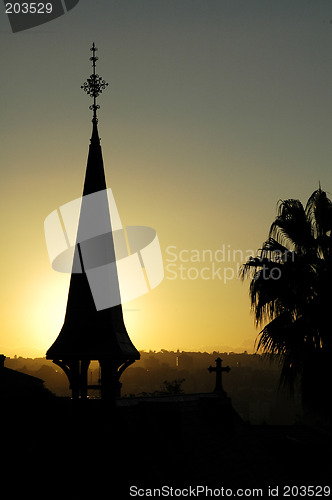 Image of church silhouette