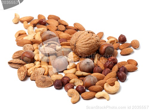 Image of Assortment of raw and roasted nuts