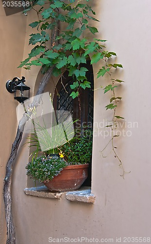 Image of Picturesque courtyards of the old town of Chania. 