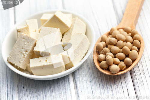 Image of tofu and soy beans