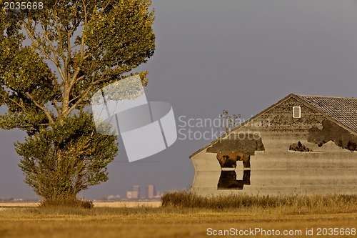 Image of Old Vintage Barn and City
