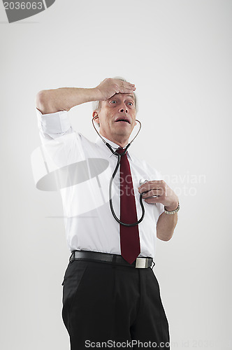 Image of Senior hypochondriac worried by his health