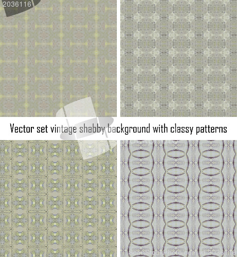 Image of Vector set vintage background classical patterns