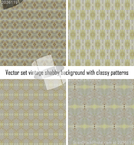 Image of Vector set vintage background classical patterns