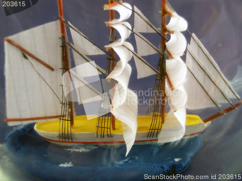 Image of bottled sailboat