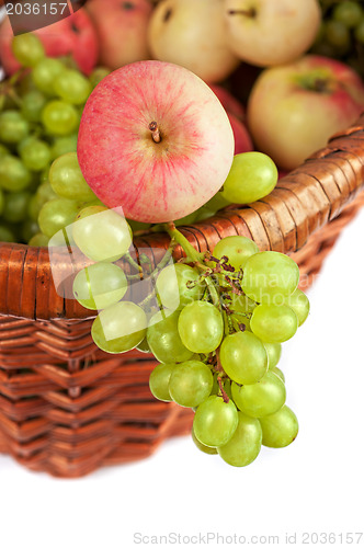 Image of apples and grapes