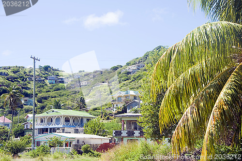 Image of landscape  houses Clifton Union Island St. Vincent and the Grena