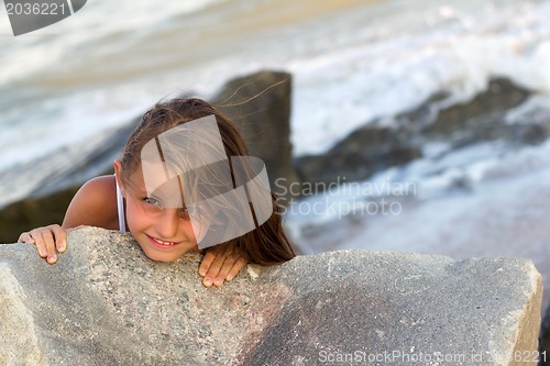 Image of Pretty playful little girl