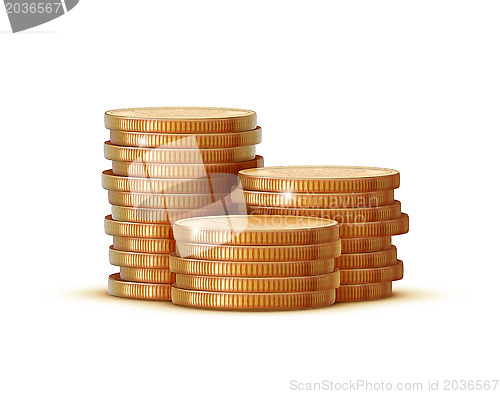 Image of stacks of golden coins